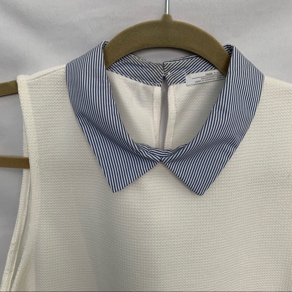 Zara White Sleeveless Tennis Dress Sz. Large - Picture 3 of 7